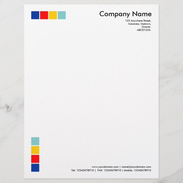 4 Colour Squares Letterhead (Front)