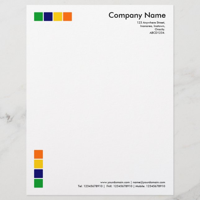 4 Colour Squares Letterhead (Front)
