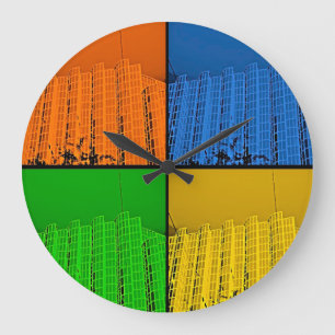 4 Colours Large Clock