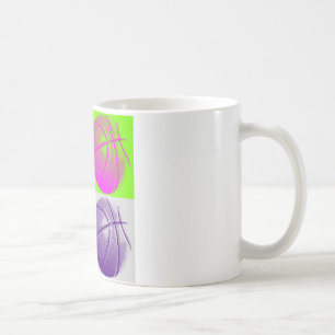 4 Colours Pop Art Basketball Coffee Mug
