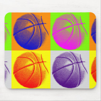 4 Colours Pop Art Basketball Mouse Pad
