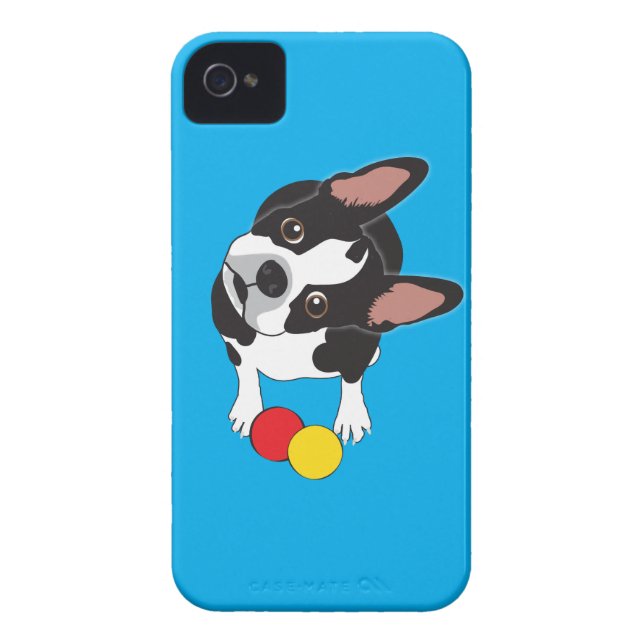4 Coque iphone de Boston Terrier (Dos)