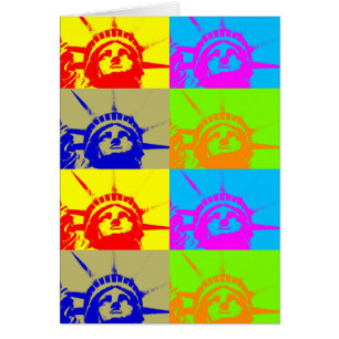 4 Couleur Pop Art Lady Liberty