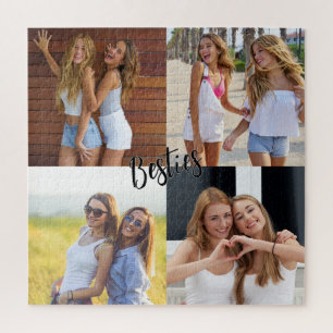 4 Custom Photo Besties Best Friends Jigsaw Puzzle