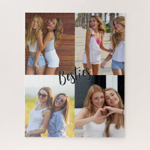 4 Custom Photo Besties Best Friends Jigsaw Puzzle