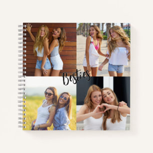 4 Custom Photo Besties Best Friends Notebook
