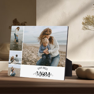 4 Custom Photo Collage Best Mom Ever  Plaque