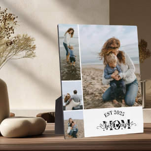 4 Custom Photo Collage Best Mom Ever  Plaque