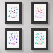 4 ensembles muraux avec design mignon et couleurs