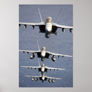 4 FA-18 Super Hornets Print