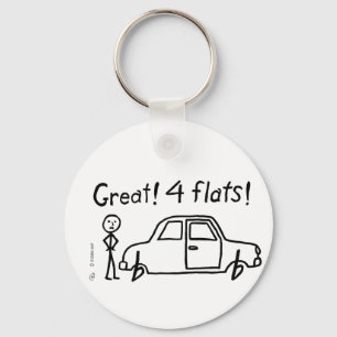 4 Flats Keychain
