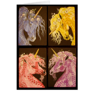 4 Floral Unicorns
