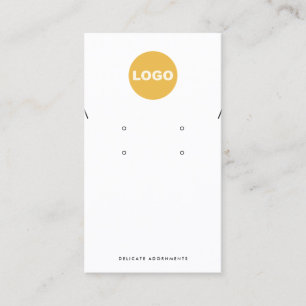 4 Four Hole Stud Necklace Earring Add Logo Holder  Business Card
