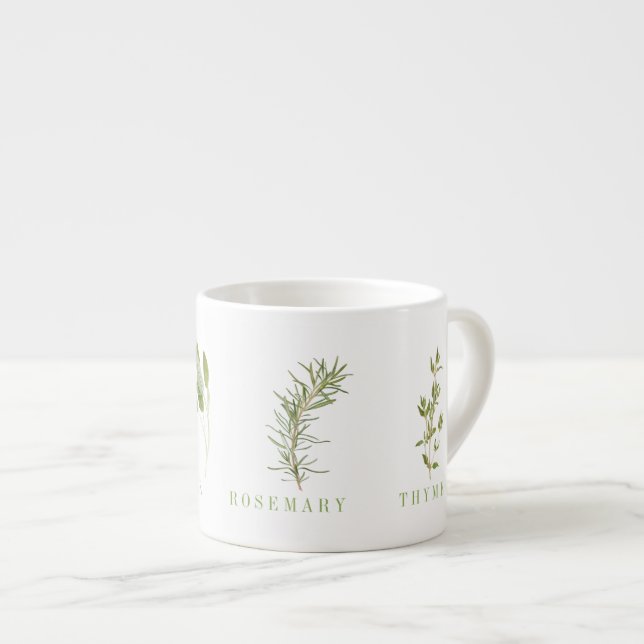 4 FRESH HERBS Espresso Cup (Front Right)