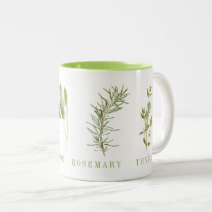 4 FRESH HERBS Lime Two-Tone Mug
