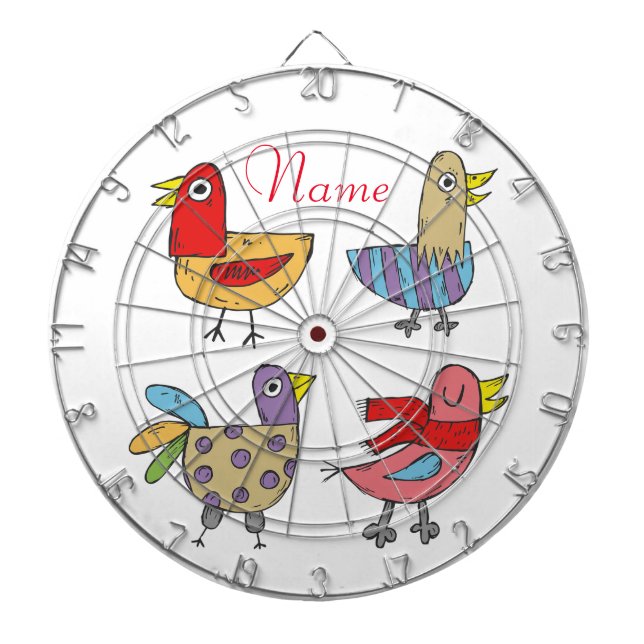 4 Funny Birds Thunder_Cove  Dartboard (Front)