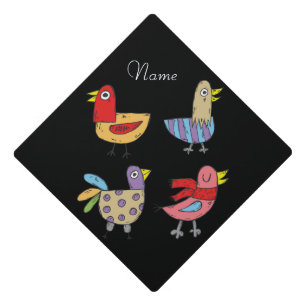4 Funny Birds Thunder_Cove  Graduation Cap Topper