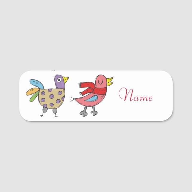 4 Funny Birds Thunder_Cove Name Tag (Front)