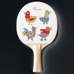 4 Funny Birds Thunder_Cove  Ping Pong Paddle<br><div class="desc">4 Funny Unique Birds,  doing their own thing together,  customize with your own greeting,  name,  message,  etc</div>