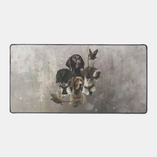 4 German Shorthaired Pointer Colours Desk Mat