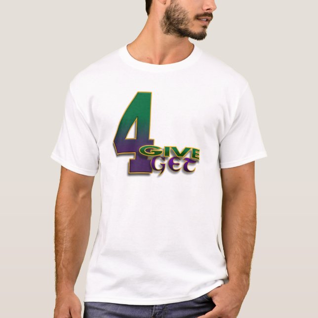 4-Give 4-Get 4 Favre White Green T-Shirt (Front)