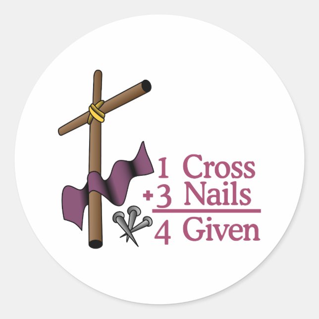 4 Given Classic Round Sticker (Front)