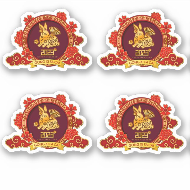 4 Gong Xi Fa Cai, Wishing Wealth Chinese New Year (Front)