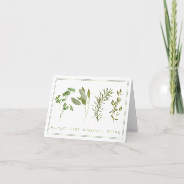 4 HERBES FRAÎCHES Carte de note (Devant)