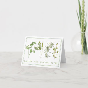 4 HERBES FRAÎCHES Carte de note