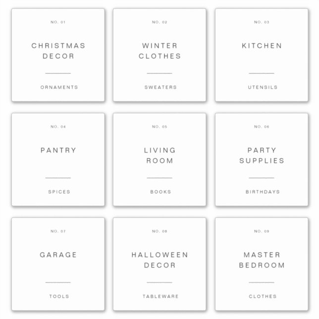 4" Home Storage Packing Shipping Label Stickers (Front)