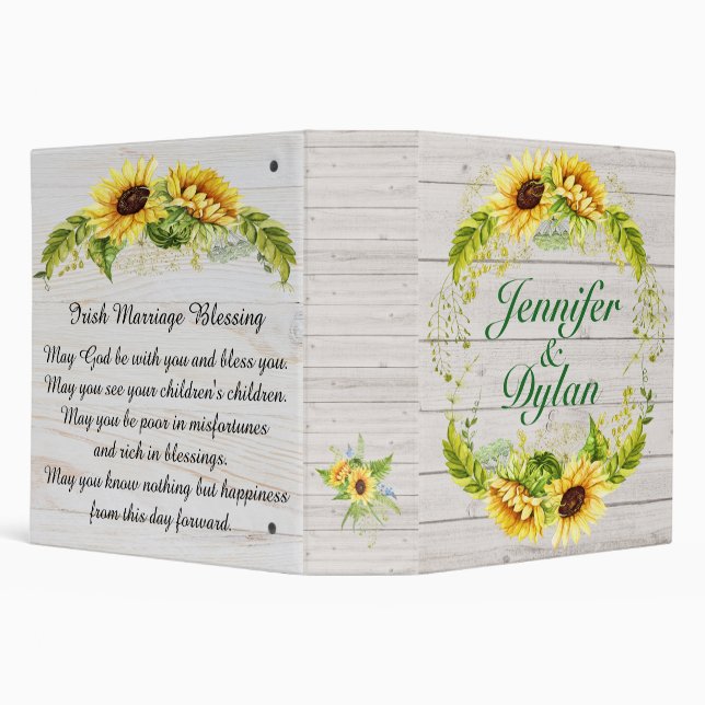 #4 Irish Blessing Sunflower Wedding / All Occasion Binder (Background)