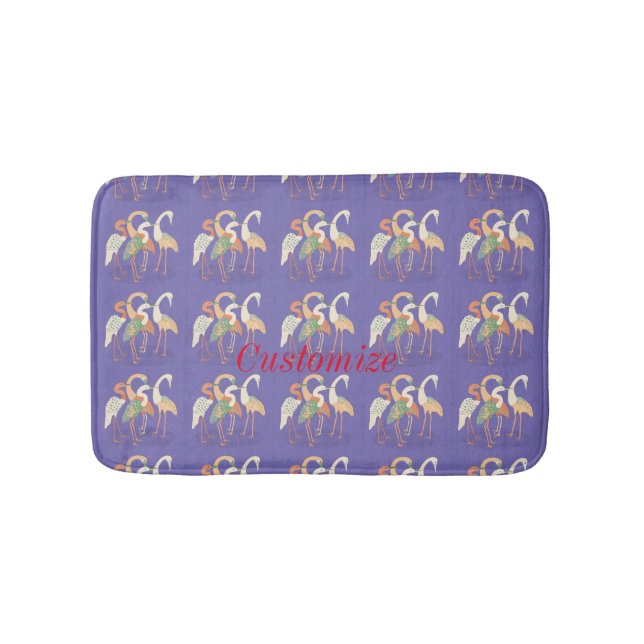 4 Japanese Cranes Thunder_Cove Bath Mat (Front)