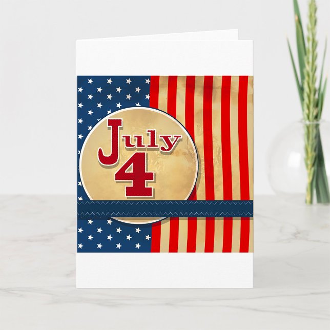 4 juillet American Flag Cartes de voeux (Créateur téléchargé)