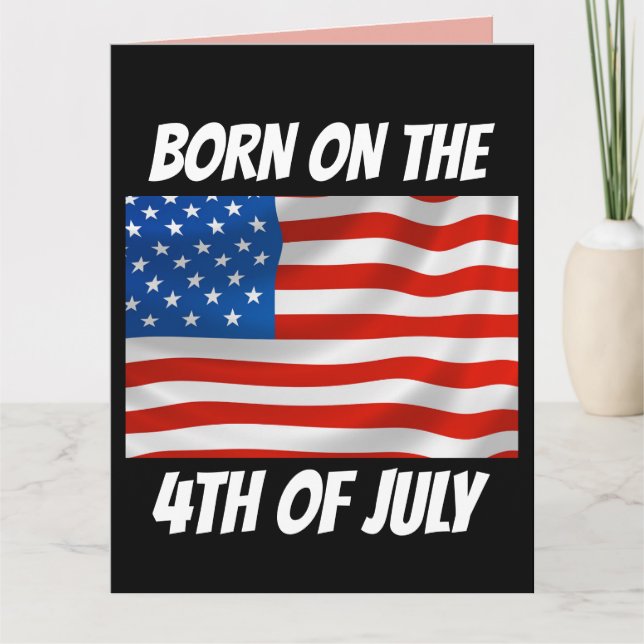 4 JUILLET ANNIVERSAIRE Carte de voeux (Devant)