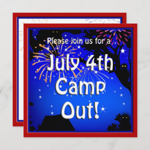 4 juillet Camp Out Invitation