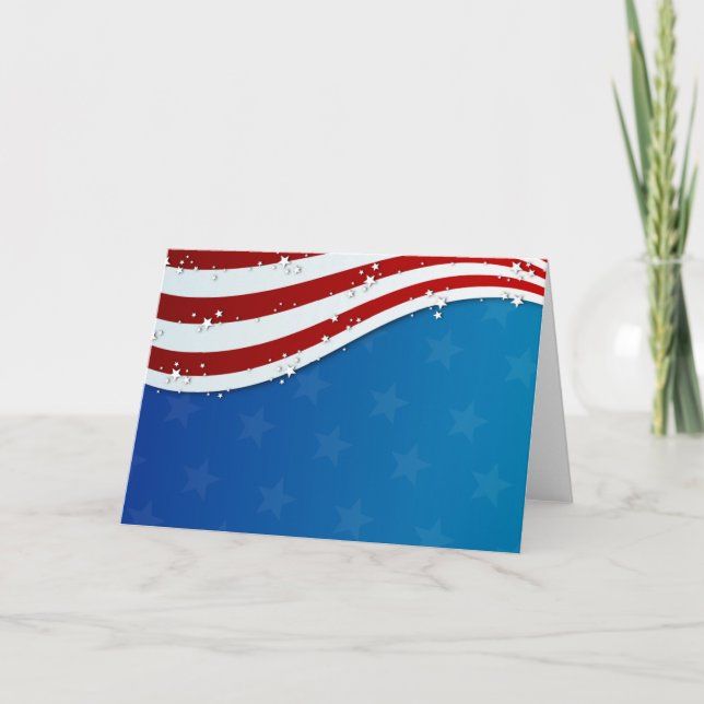 4 juillet carte patriotique - blanc (Devant)