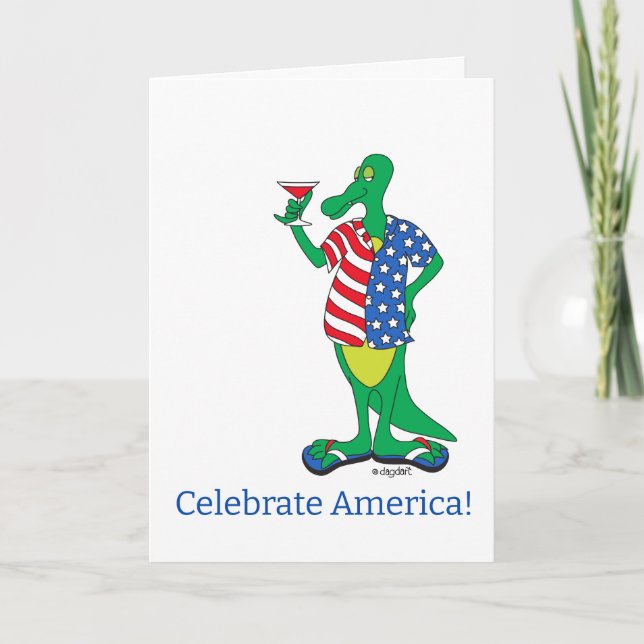4 juillet Célébrer la carte de voeux (Devant)