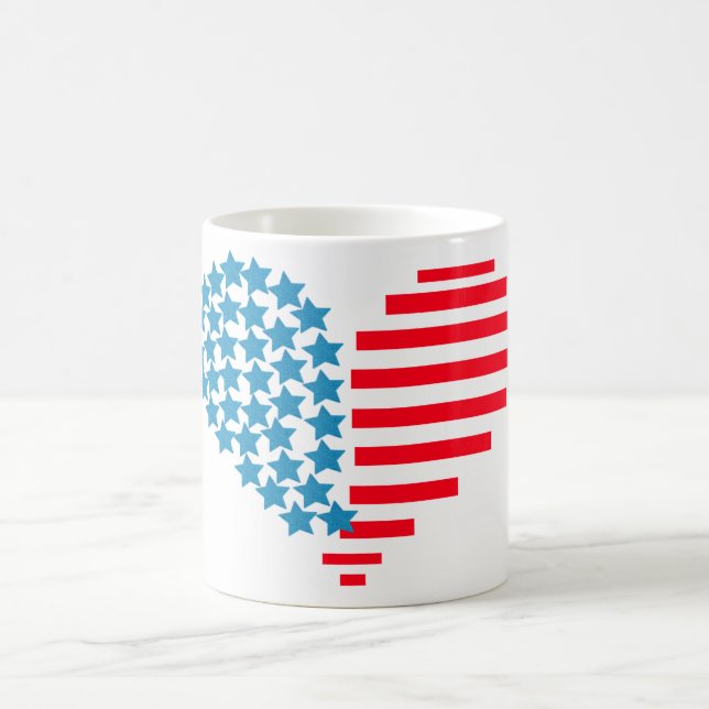 4 juillet coeur tasse de café (Centre)