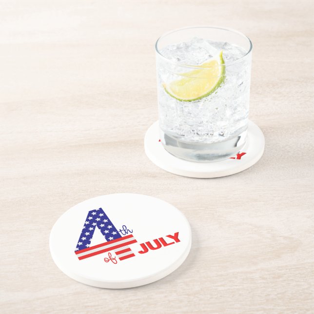 4 juillet Dessous de verre de boisson Stone (Côté)