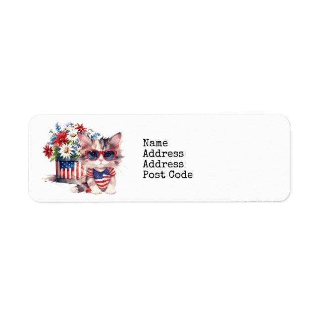 4 juillet Fête de l'Indépendance avec chaton (Devant)