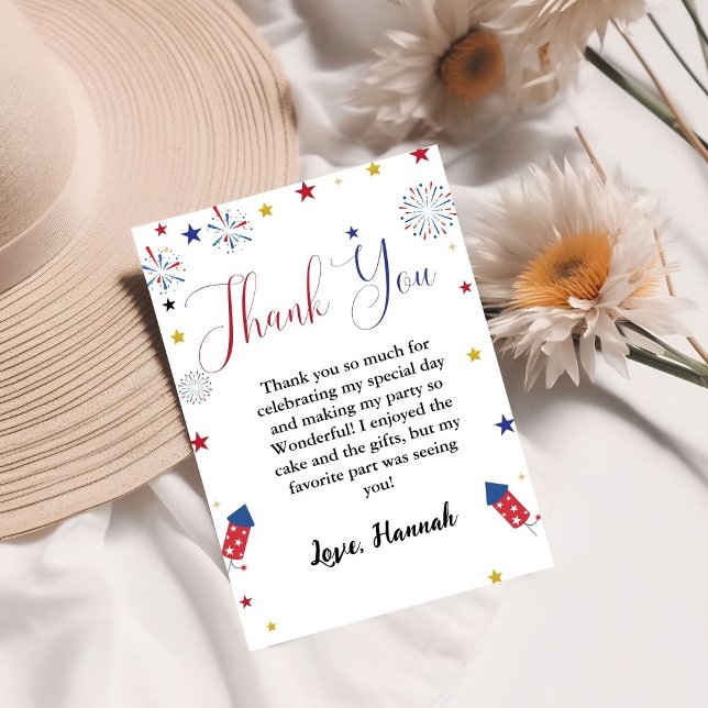 4 juillet indépendance Anniversaire Carte de remer (Créateur téléchargé)