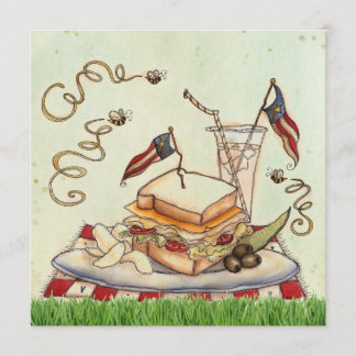 4 juillet invitation de pique-nique