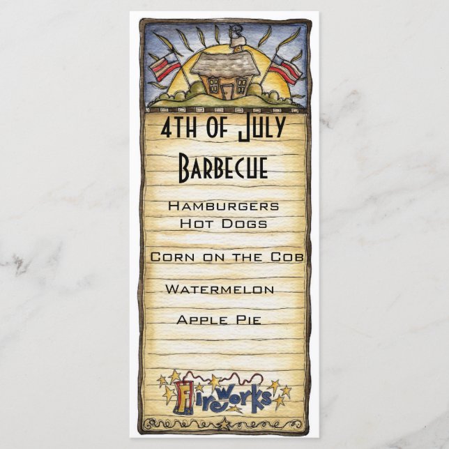 4 juillet menu de barbecue (Devant)