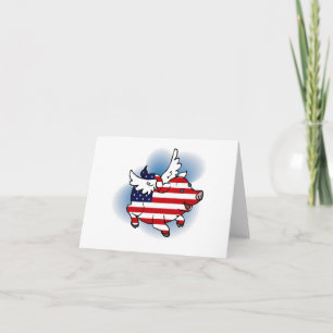 4 juillet Patriotique vol Pig indépendance carte