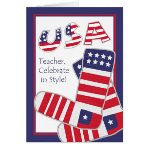 4 juillet pour enseignant, Chaussettes patriotique