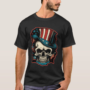4 juillet USA Fier Crâne Chapeau Haut Américain Fl