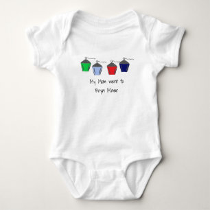 4 lanterns Mom Bryn Mawr white baby bodysuit