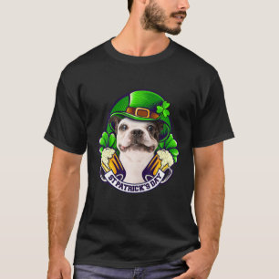 4 Leaf Clover Beer French Bulldog St Patrick Bulld T-Shirt