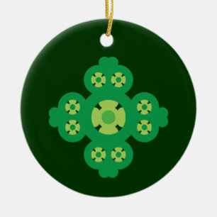 4 Leaf Clover Ceramic Ornament