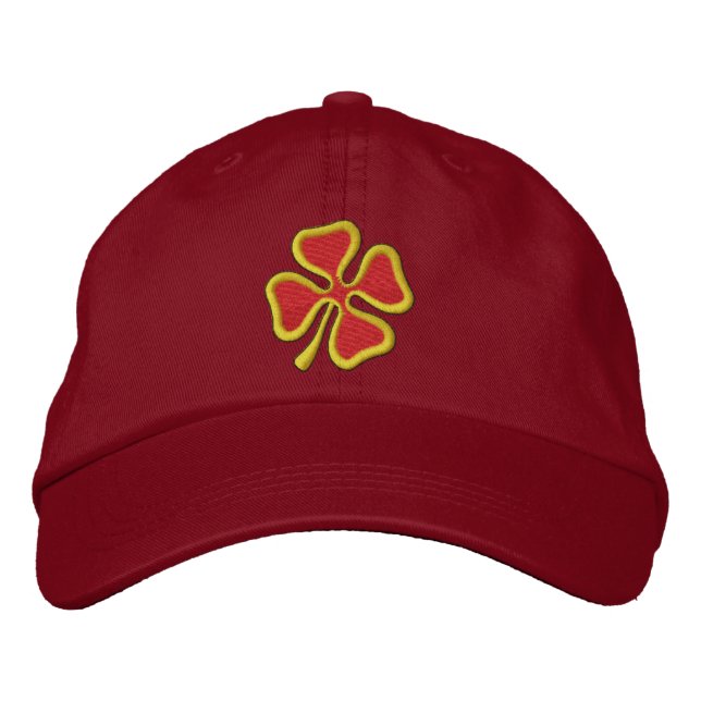 4-leaf Clover Embroidered Hat (Front)